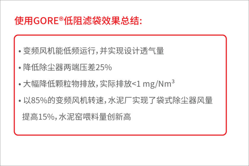 GORE低阻除塵濾袋氣體顆粒物過(guò)濾效果